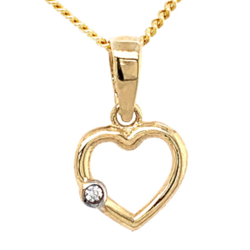 Pandantiv Aur 14k cu Inima si Zirconiu