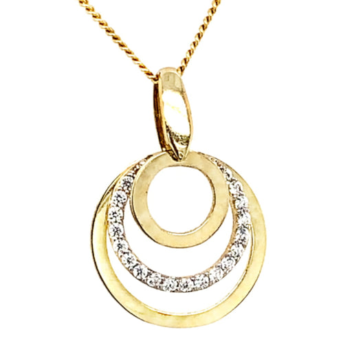 Pandantiv Aur 14k cu Cerculete si Zirconii