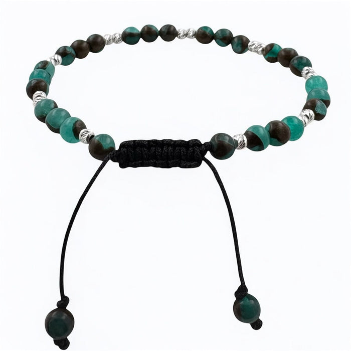 Bratara Bilute Slash Argint 925 cu Margele Turcoaz Marble