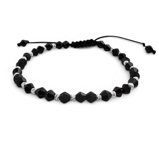 Bratara Bilute Slash Argint 925 cu Margele Negre