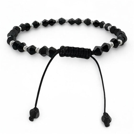 Bratara Bilute Slash Argint 925 cu Margele Negre