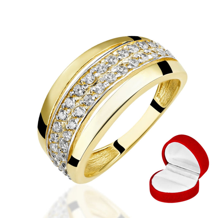 Inel Aur 8K Calea Lactee cu Zirconiu - Eleganță Strălucitoare