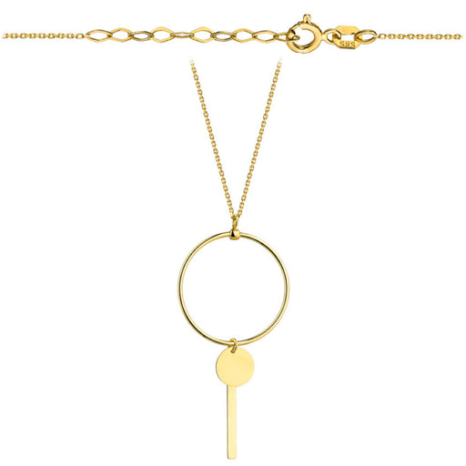 Colier cu Cerculet si Cheie- Aur 14k