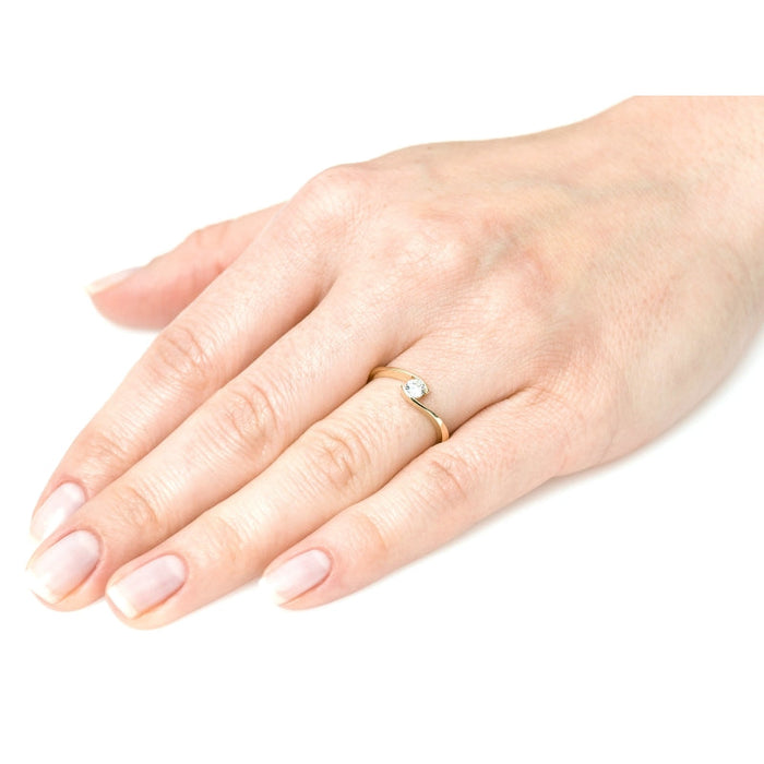 Inel Elegant Aur 8K cu Zirconiu - Frumusețe Eternă