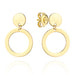 Cercei Din Aur Galben 14K Cu Două Cercuri