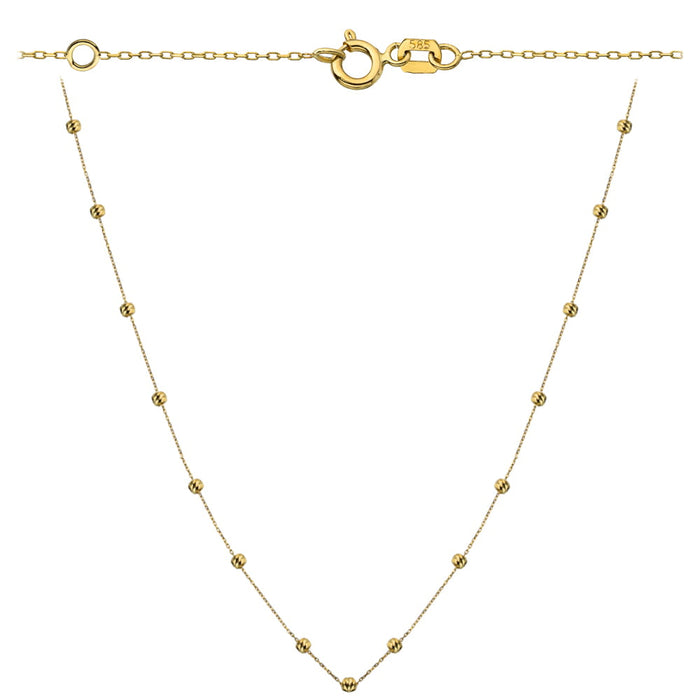 Colier cu Bilute- Aur 14k