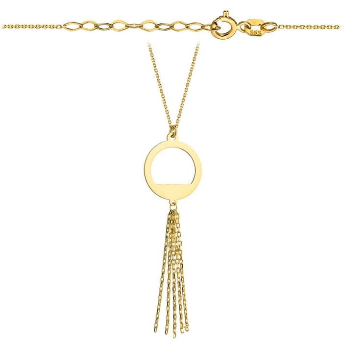 Colier cu Banut si Franjuri- Aur 14k