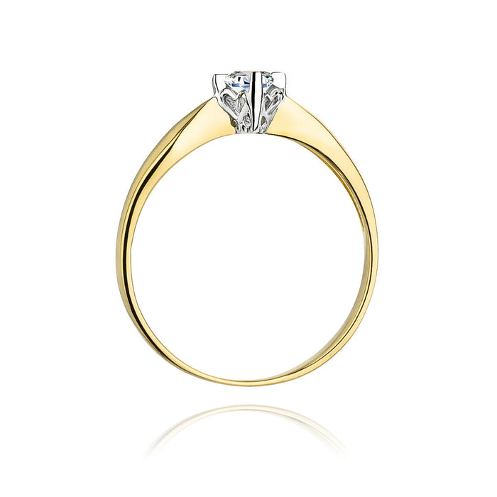Inel Aur 14K cu Diamant Natural 0.12 ct