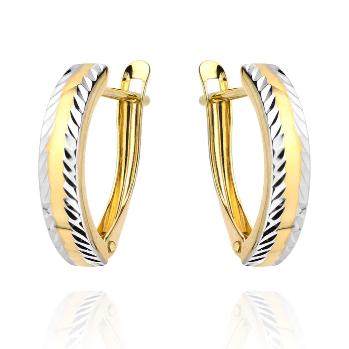 Cercei Aur 14k cu Model Neted si Ajurat