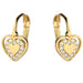 Cercei Aur 14k cu Inimioare si Zirconii Albe