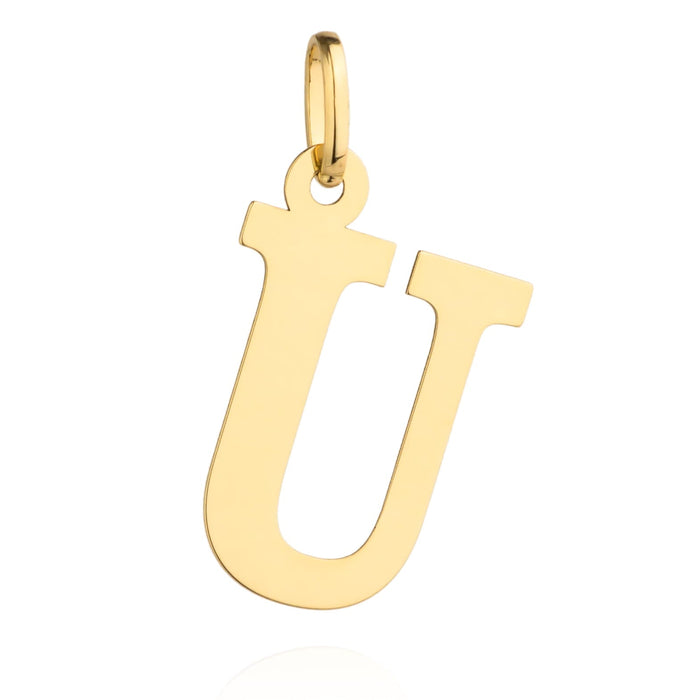 Pandantiv Aur 14K cu Litera U, 24x14 mm