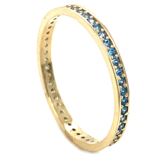 Inel Aur 14k cu Cristale Albastre