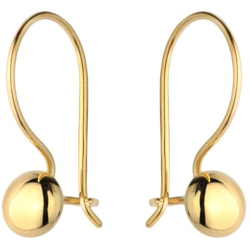 Cercei Delicați Cerculeț Plin din Aur 14K, cu Închidere Tip Cârlig