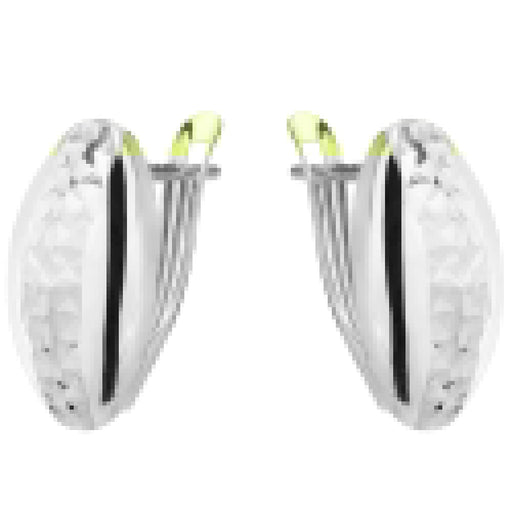 Cercei Aur 14k cu Model Roz si Alb