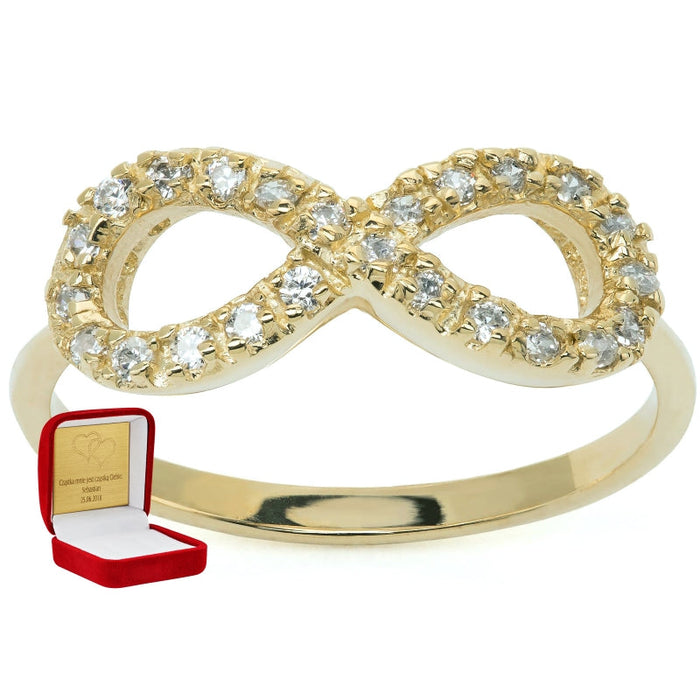 Inel Aur 8K Neskonečnost cu Zirconii - Eleganță Eternă