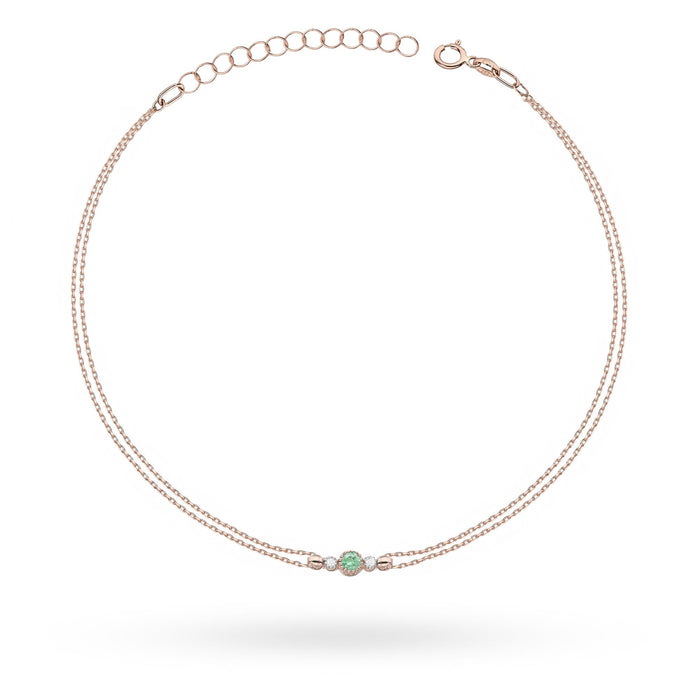 Brățară Aur 14K B0005 Smarald 0.15ct