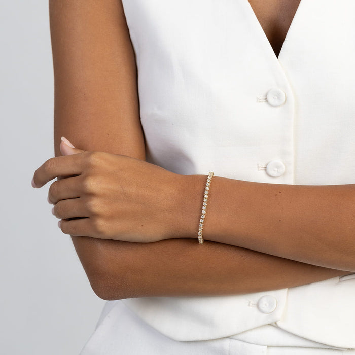 Bratara Aur 14K cu Diamante de Laborator 2.16 ct