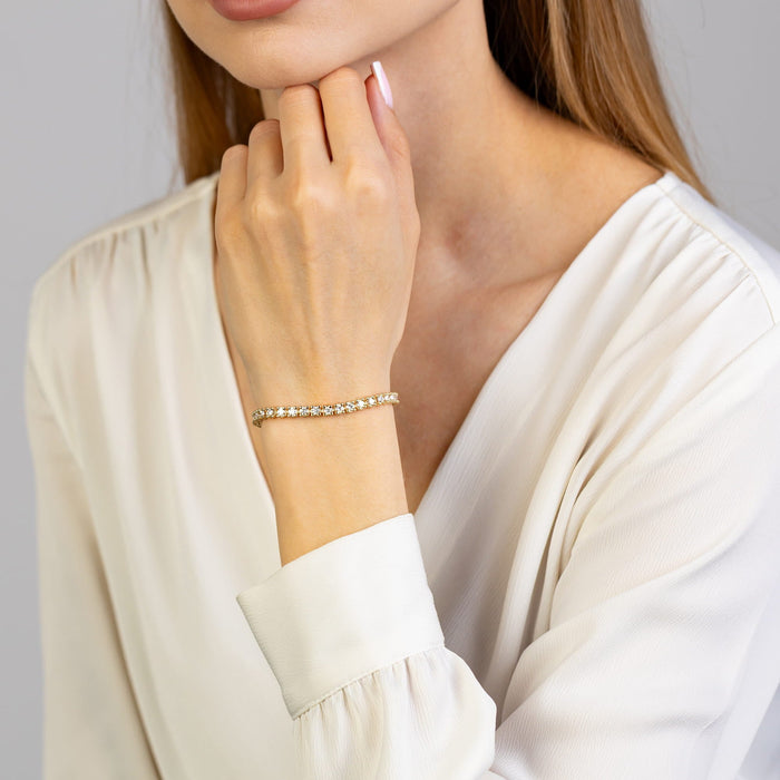 Brățară Aur 14K cu Diamante Cultivate în Laborator