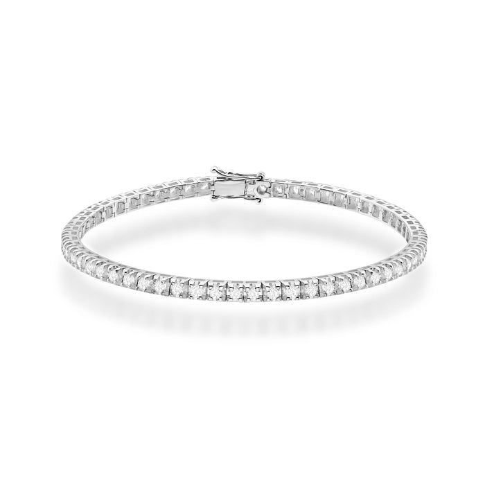 Bratara Aur 14K cu Diamante de Laborator 1.77 ct - Alb