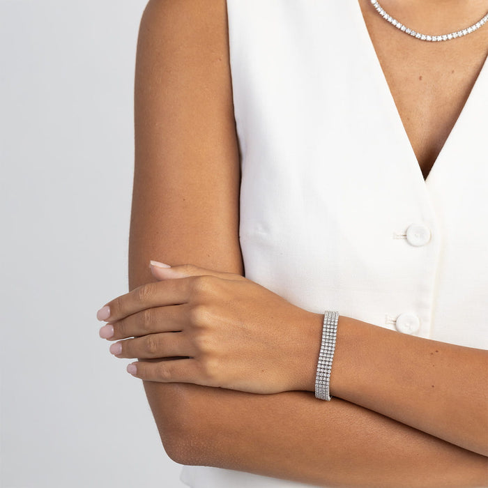 Bratara Aur 14K cu Diamante de Laborator 6.00 ct