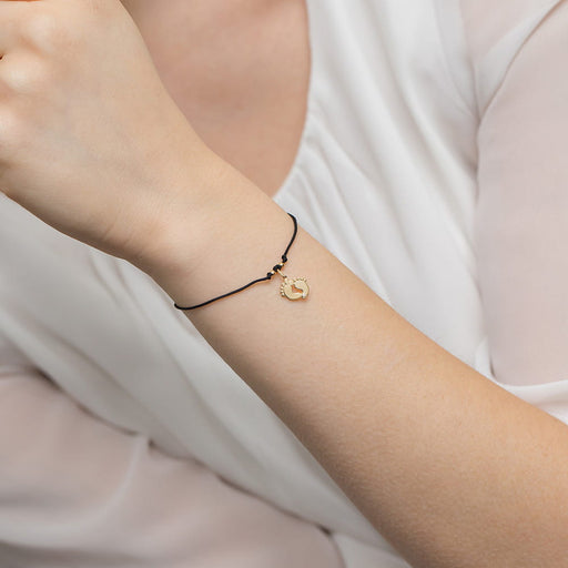 Bratara Picioruse snur Aur 14K cu Diamant 0.005 ct - Galben