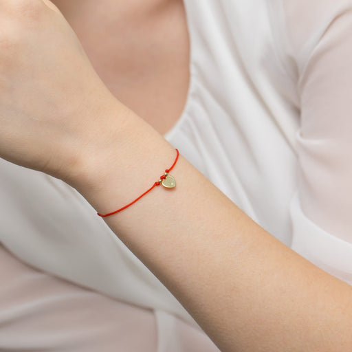 Bratara Inima snur Aur 14K cu Diamant 0.005 ct - Galben