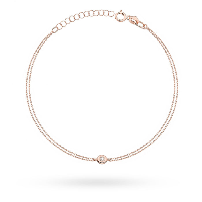 Bratara Aur 14K cu Diamante Naturale 0.02 ct