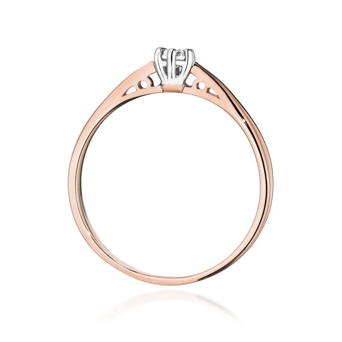 Inel Aur 14K cu Diamant Natural 0.08 ct