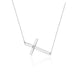 Colier Cruce Aur 14k cu Diamante 0.005 ct - Alb