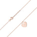 Colier Inima Aur 14k cu Diamante 0.005 ct - Roz
