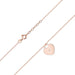 Colier Inima Aur 14k cu Diamante 0.005 ct - Roz