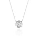 Colier Trifoi Aur 14k cu Diamante 0.005 ct - Alb