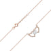 Colier Inimi Aur 14k cu Diamante 0.015 ct - Roz