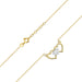 Colier Inimi Aur 14k cu Diamante 0.015 ct - Galben