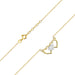 Colier Inimi Aur 14k cu Diamante 0.015 ct - Galben