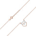 Colier Inimioare Aur 14k cu Diamante 0.05 ct - Roz
