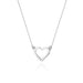 Colier Inima Aur 14 K cu Diamante 0.015 ct - Alb