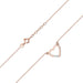 Colier Inima Aur 14 K cu Diamante 0.015 ct - Roz