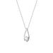 Colier Aur 14 K cu Diamante 0.08 ct - Alb