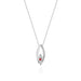 Colier Aur 14k cu Rubin 0.05 ct si Diamante 0.03 ct - Alb