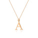Image for Colier cu pandantiv litera A din Aur 14K cu Diamant 0.005 ct