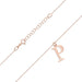 Colier cu pandantiv litera P din Aur 14K cu Diamant Natural Natural 0.005 ct