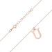 Colier cu pandantiv litera U din Aur 14K cu Diamant Natural Natural 0.005 ct