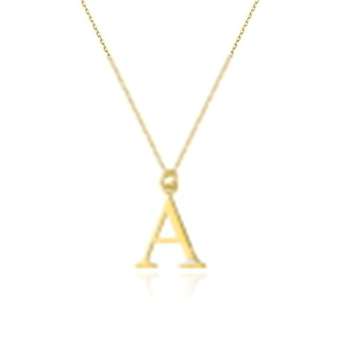 Image for Colier cu pandantiv litera A din Aur 14K cu Diamant 0.005 ct