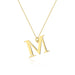 Image for Colier cu pandantiv litera M din Aur 14K cu Diamant 0.005 ct