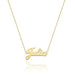 COLIER CU NUME JULIA  DIN AUR 14K CU Diamant Natural 0.005 CT