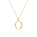 COLIER CU PANDANTIV LITERA O DIN AUR 14K CU Diamant Natural 0.005 CT