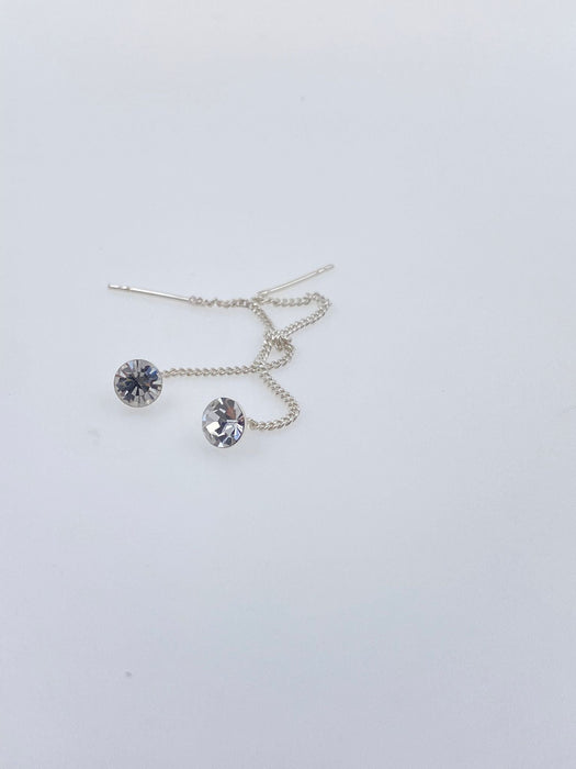 Cercei lant argint cu zirconii colorate, 7 mm