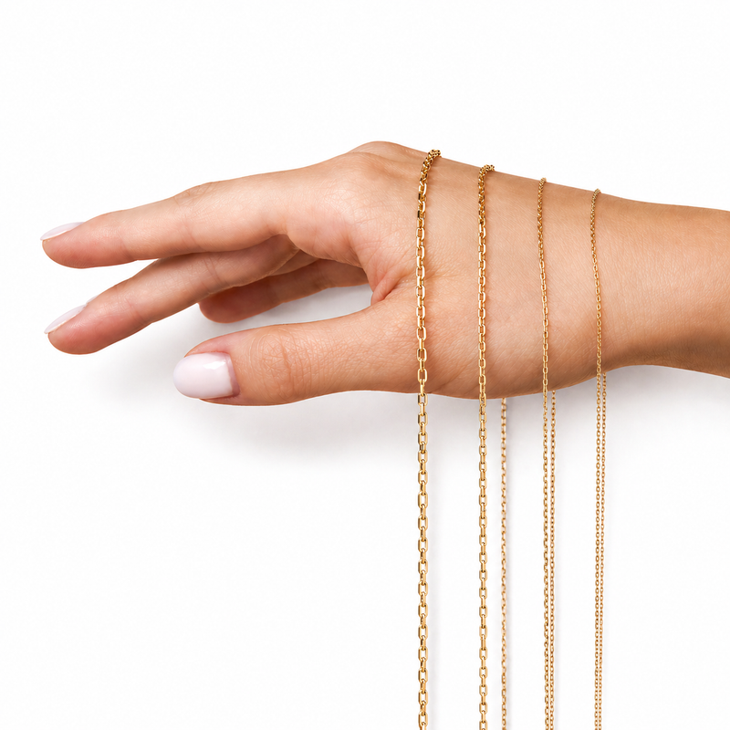 Lant aur 14K Forzatina 38 cm