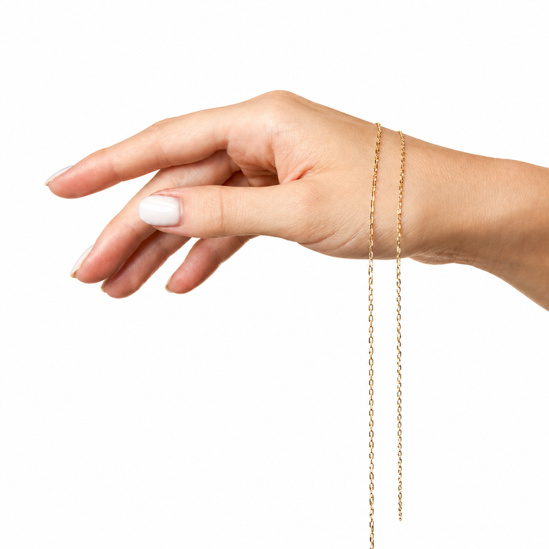 Lant Aur 14K Anchor Oval 38 cm 1.46 gr